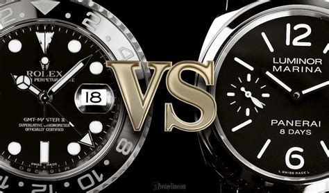 compare Panerai Rolex